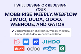 design mobirise weebly webflow jimdo duda odoo webnode gator website