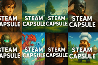 do steam capsule game banner , header images and key art for game store page