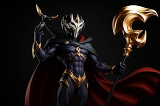sculpt 3d model, toy, action figure and character for 3d printing and rendering