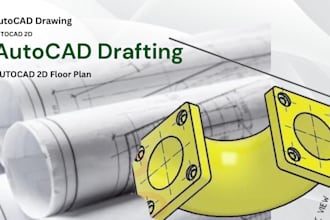 draft architectural floor plan, elevation, section and site plans in autocad 2d