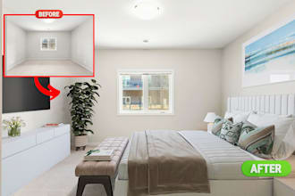 transform your empty real estate photos with digital virtual home staging