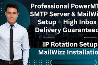 installation, configuration and repairing of powermta SMTP server and mailwizz