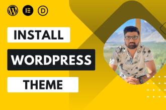 install wordpress theme, setup like demo and do customization