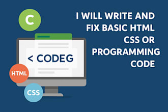 help with simple HTML, css, and c programming tasks