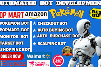 develop pokemon bot auto purchase bot monitor bot shopping bot betbuy bot buying