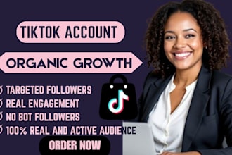 manage tiktok marketing  promote your brand and grow real followers organically