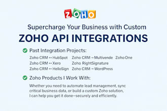 do zoho CRM and app automation, API integration and helpdesk, zendesk, wordpress