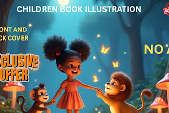 create adorable african american childrens book illustrations