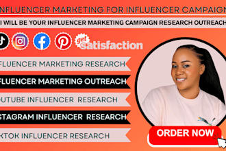 be your influencer research manager for influencer outreach template marketing