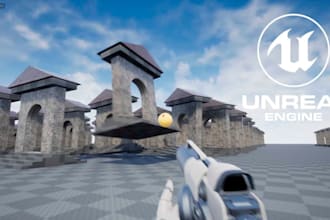 do 3d game environment 3d scene game map level design in unity and unreal engine