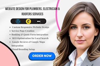 design website for plumbers, electrician, roofing service website