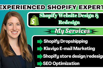 create shopify website design shopify dropshipping store shopify store redesign