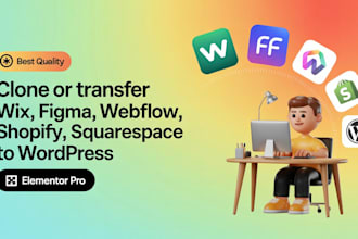 convert, transfer, clone squarespace, wix, webflow, shopify to wordpress website