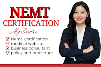 do nemt start up business plan, policy and procedure, insurance certification