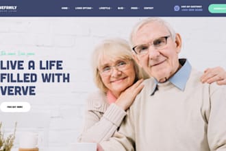build squarespace elderly care website home care website assisted living website