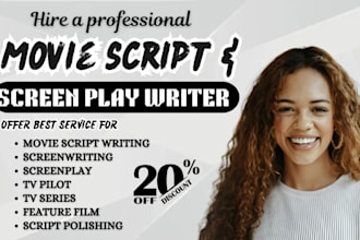 write movie script, TV screenplay, film script, screenwriting, TV series, pilot