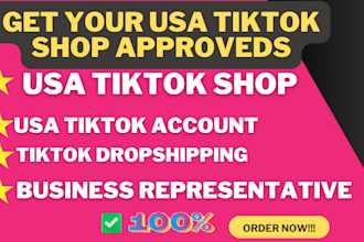 create usa tiktok account usa tiktok shop business representative