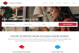 wix wordpress elearning educational website online course website lms website