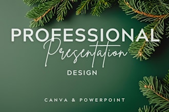 design branded business presentation and pitch decks using canva or powerpoint