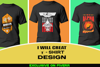 make trendy typography and custom t shirt design