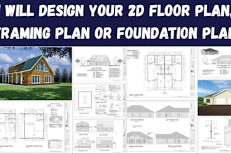 design 2d floor plan, autocad framing plan, home plan architect, foundation plan