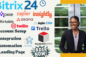 bitrix24 insightly moxie nimble sugarcrm airtable zapier trello twilio asana