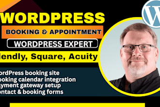 build wordpress appointment booking website with calendly, square, acuity