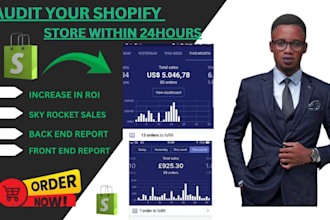 audit your shopify store and provide a report with 10 improvement