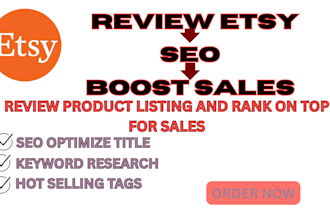 review your etsy store and optimize your listing strategy