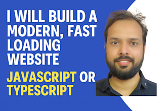 build websites with next js, javascript or typescript