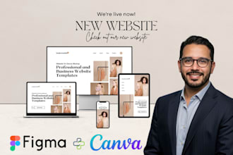 design responsive ugc portfolio website, HTML canva website landing page design