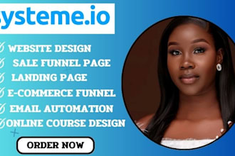 create systeme io website, systeme io landing page, systeme io sales funnel