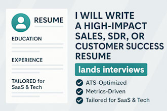 write a high impact sales, sdr,or customer success that lands interviews