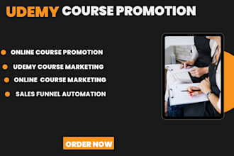 promote udemy online course udemy course marketing kajabi sales funnel
