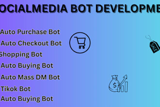 code auto buying bot, auto purchase bot, pokeman center bot, tiktok bot chat bot