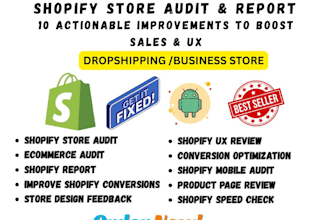audit your shopify store and provide a report with 10 actionable improvements