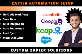 setup zapier automation eventbrite googleform shopify keap salesforce zoom meta