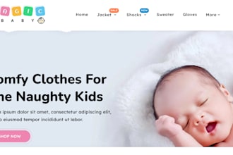 design baby clothing shopify store baby store dropshipping baby clothing website
