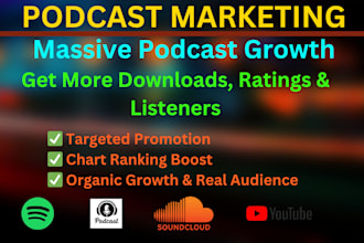 promote your podcast for massive downloads, ratings, and audience growth