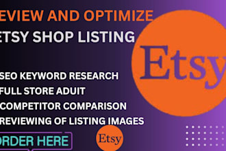 review your etsy store and optimize your listing strategy