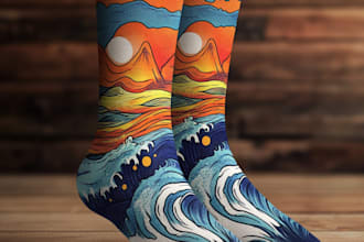 draw a unique socks design