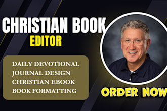 copy edit christian ebook,  journal design, daily devotional, book formatting