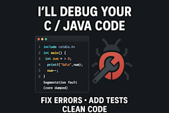 debug and test your existing c or java application
