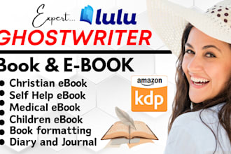 be self help ebook writer, design workbook or journal, mental health ghostwriter