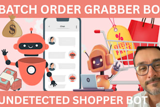develop amazon flex, instacart, spark, uber, lyft, doordash orders grabber bot