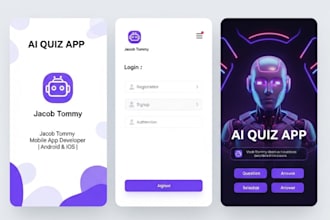 develop ai quiz app and website