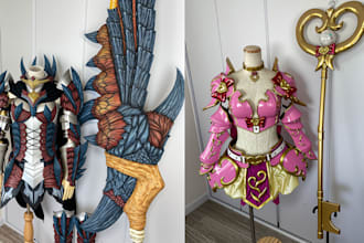 cosplay creation 3d cosplay props model wearable 3d armor mask helmet 3d print