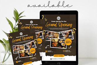 design flyers, infographics, social media post, menu
