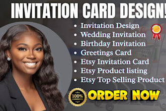 design invitation card for your birthday, wedding greeting card party invitation