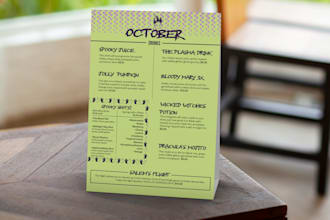 design any style menu for you